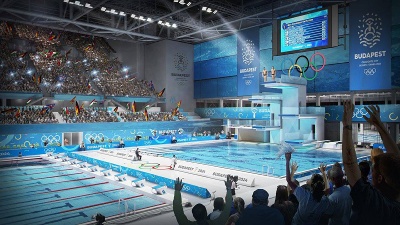 Virtual tour of the swimming complex DANUBE ARENA, Budapest